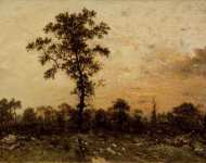 Pierre Etienne Theodore Rousseau - Edge of the Forest, Sun Setting